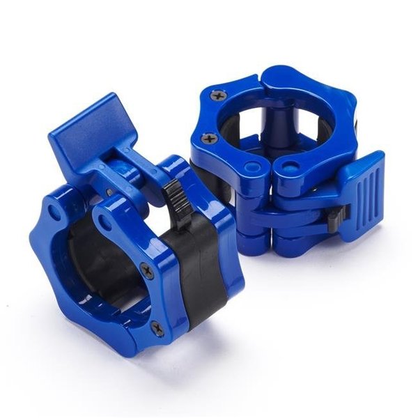 Black Mountain Products Black Mountain Products Barbell Clasp Blue 2 in. Barbell Clamps with Quick Release for Olympic Bars; Blue Barbell Clasp Blue